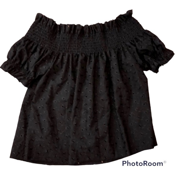 ASOS Milk.it eyelet off the shoulder blouse - Picture 1 of 2